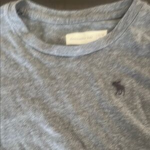 Abercrombie Gray Short Sleeve Tee with Embroidered logo